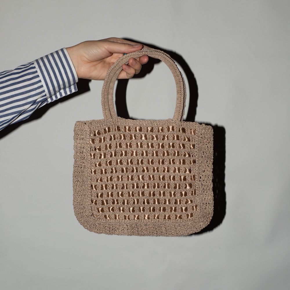 Vintage purse w/ woven satin ribbon